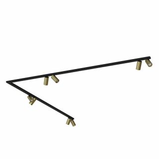 Накладной светильник спот Nowodvorski Mono Corner 2x200 Black/Brass GU10 80W 7757
