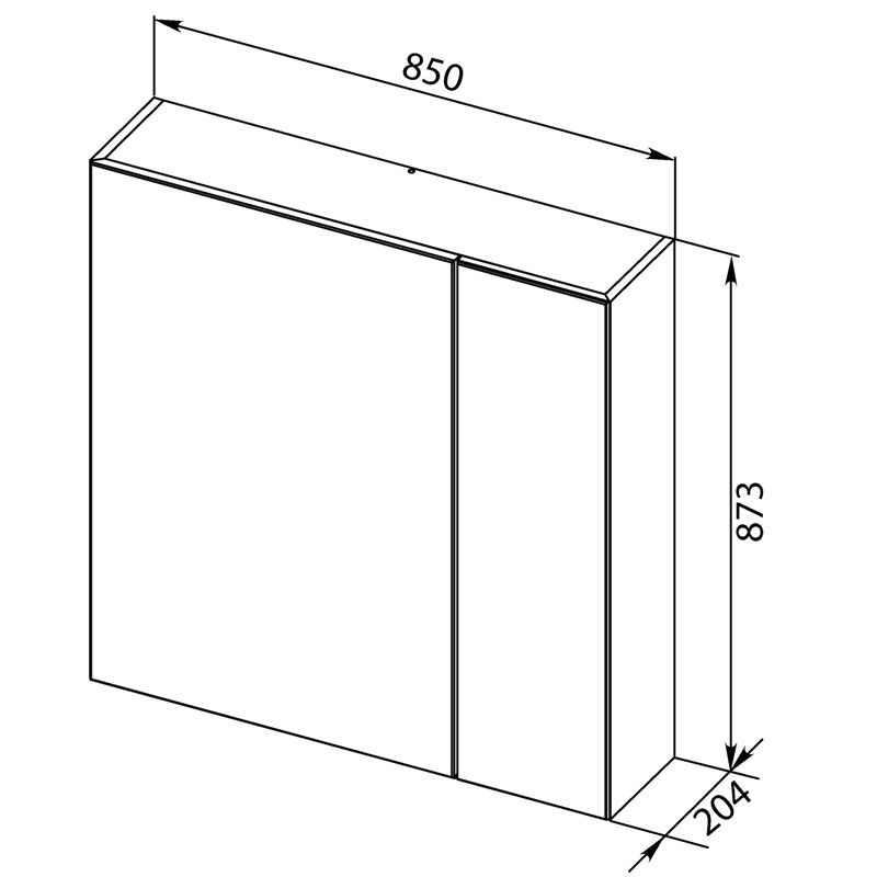 Зеркало Aquanet Йорк 85 202089, белый L