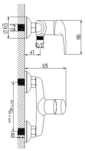 Смеситель для душа Lemark Pramen LM3303C