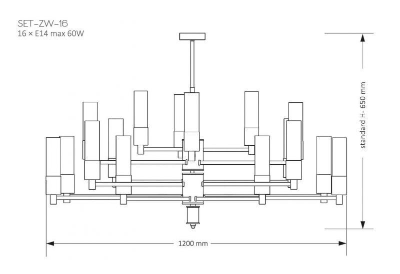 Люстра Kutek MOOD SET-ZW-16(Z)