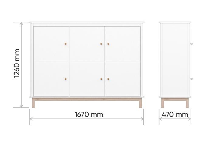 Шкаф Ellipsefurniture Classic низкий (молочный) CLMBCA02020199 фото 4