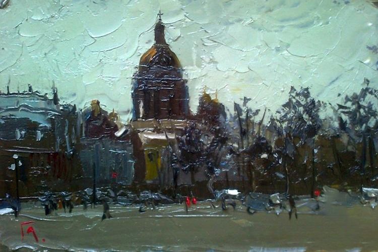 Картина "Холодный город" Головченко Алексей фото 1