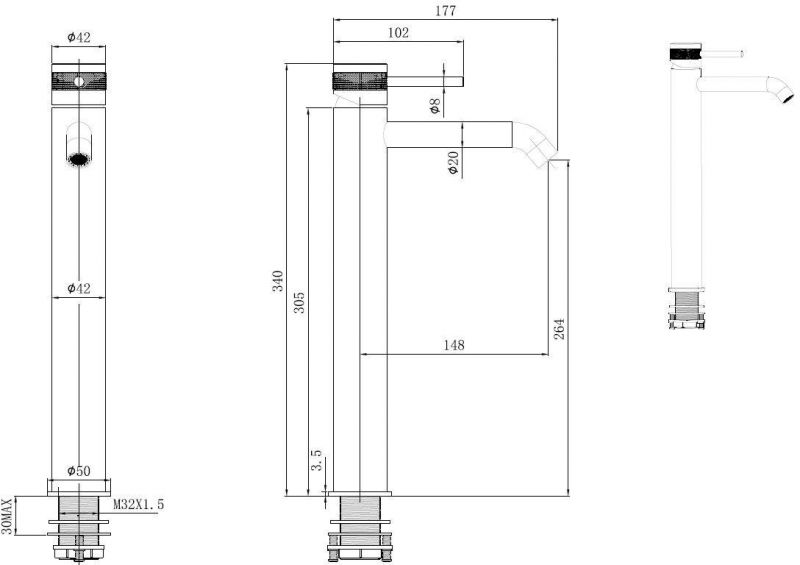 Смеситель для раковины Allen Brau Priority 5.31A02-00