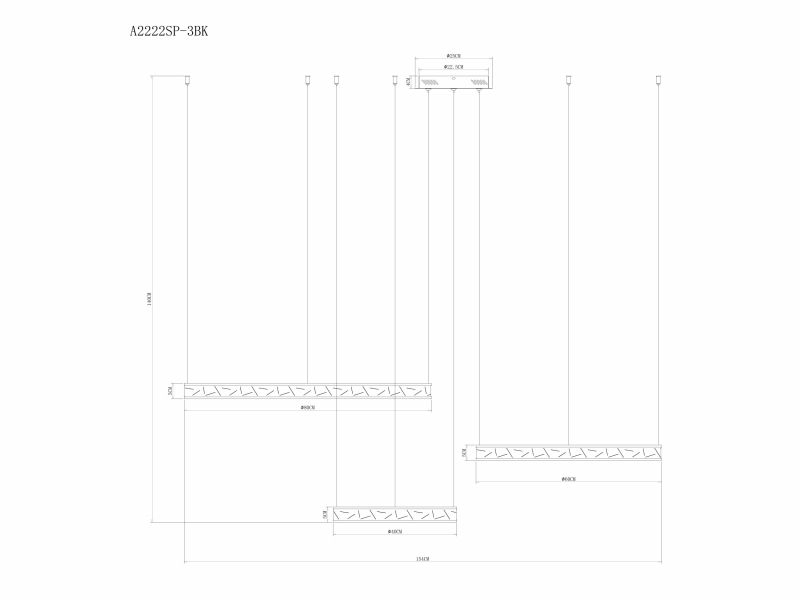 Подвесная люстра Arte Lamp A2222SP-3BK