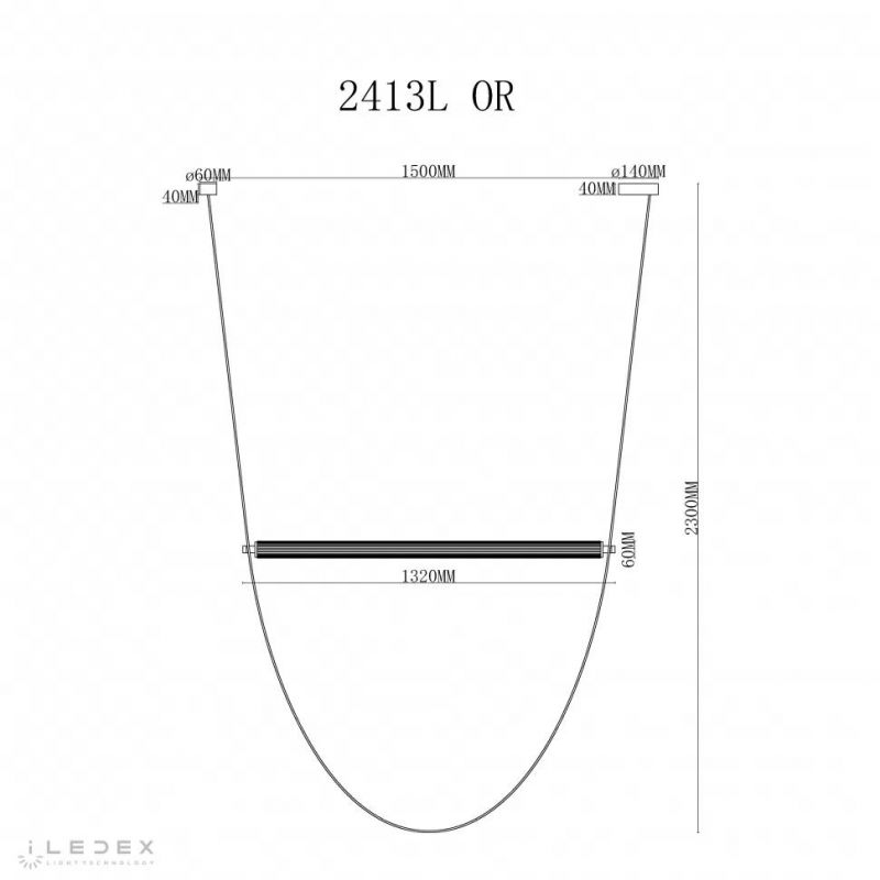 Светильник подвесной iLedex Rocks 2413L OR