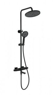 Душевая стойка с термостатом WONZON & WOGHAND WW-B3046-A1-MB Черный