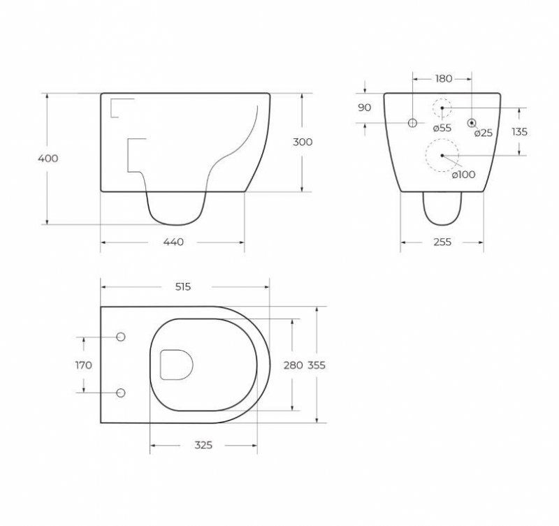 Унитаз подвесной BelBagno MARINO BB105CHR