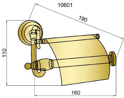 Держатель туалетной бумаги с крышкой Boheme Medici 10601