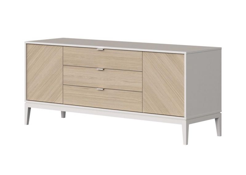 Тумба Ellipsefurniture Fjord 2 двери, 3 ящика (белая) FJ010101210101 фото 1