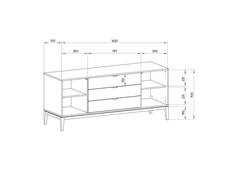 Тумба Ellipsefurniture Fjord FJ010101210101