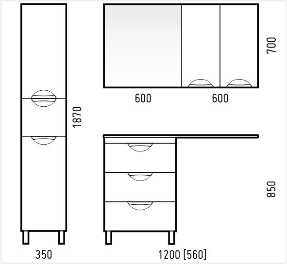 Зеркало Corozo Алиот SD-00000604 60 см