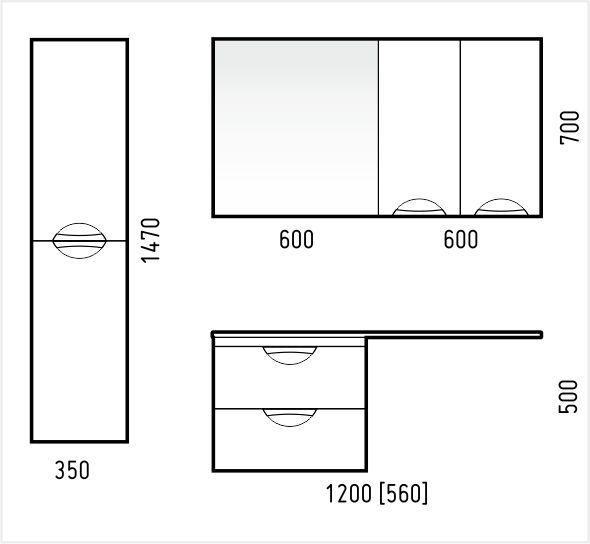 Зеркало Corozo Алиот SD-00000604 60 см