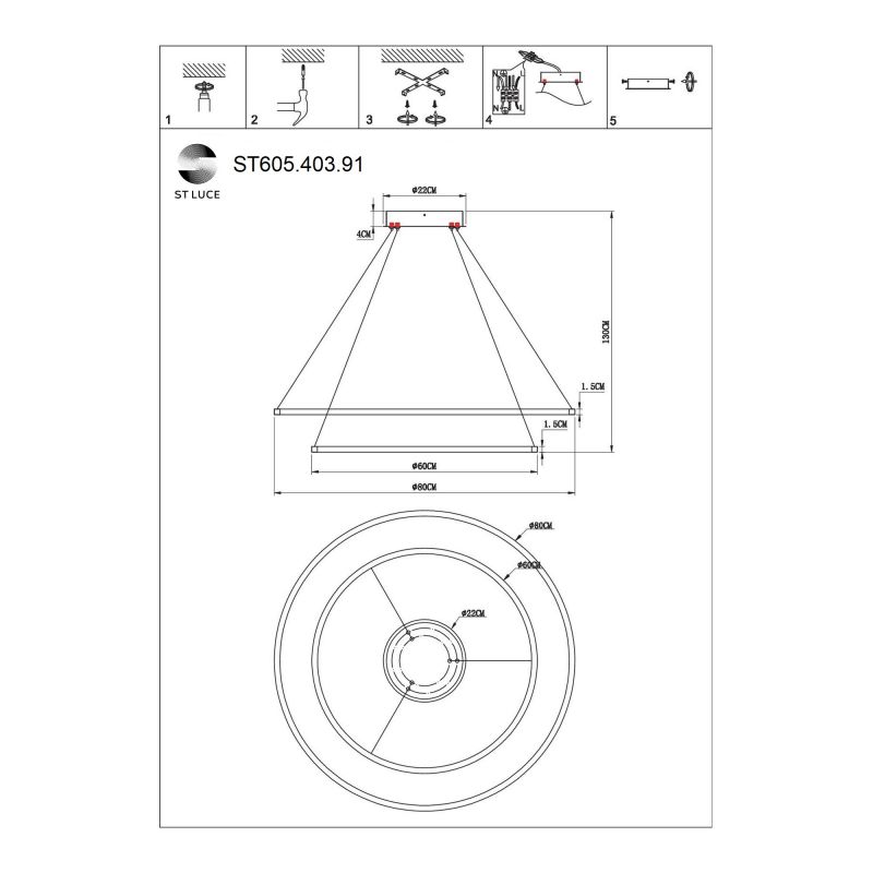 Cветильник подвесной  SMART ST Luce  ST605.403.91