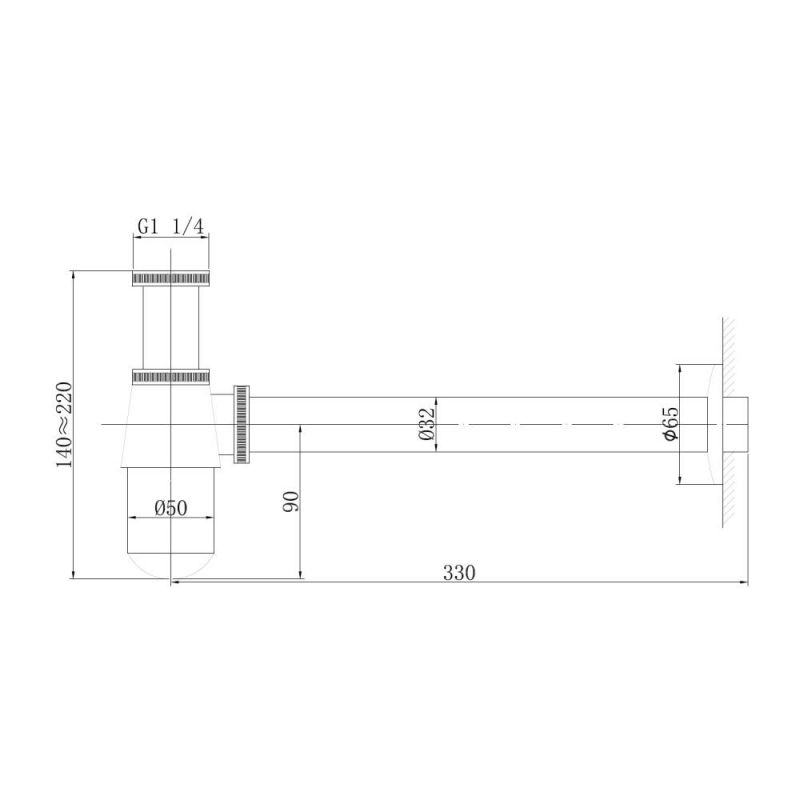 Сифон для раковины Abber AF0032G золото матовое