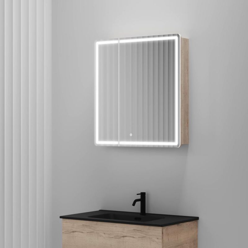 Зеркальный шкаф SANCOS Mirror MI70EG 69 см., Дуб галифакс натуральный фото 2