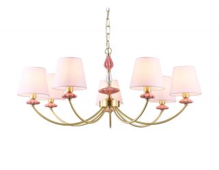 Подвесная люстра с абажуром и декором из керамики Ambrella LH 40W E14 LH75025