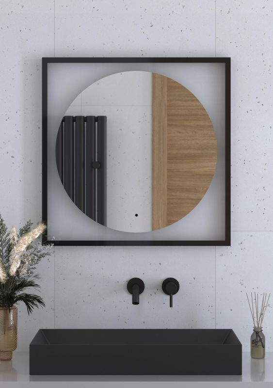 Зеркало для ванной DEFESTO ECLIPSE DF 2232R с LED-подсветкой и ИК - выключателем Ø70см фото 4
