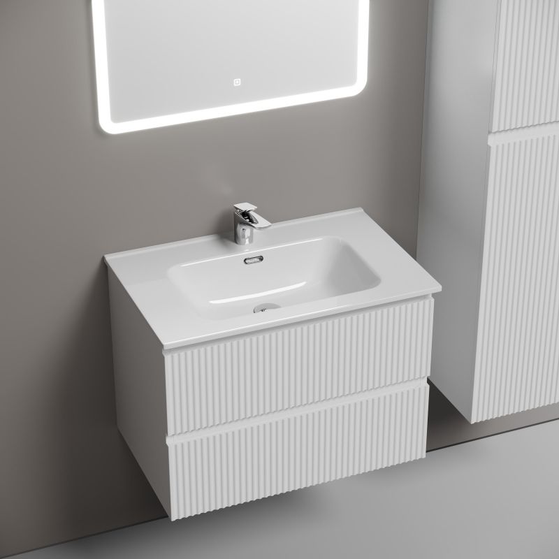 Тумба под раковину подвесная SANCOS SNOB R SNR70W Bianco 69 см R фото 5