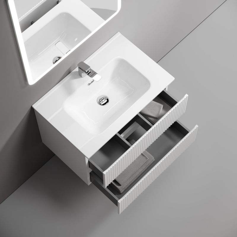 Тумба под раковину подвесная SANCOS SNOB R SNR70W Bianco 69 см R фото 6