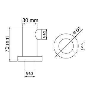 Подключение шланга WasserKRAFT A021