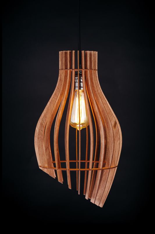 Подвесной деревянный светильник Woodshire Вайнлайт 0745mx