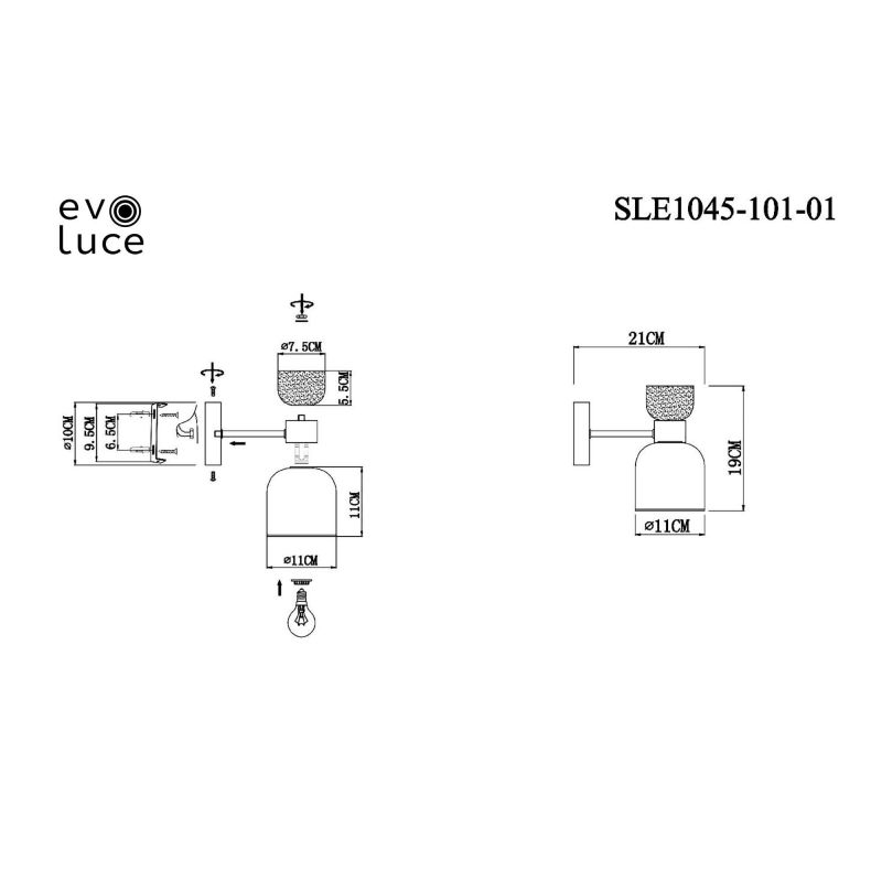 Бра Evoluce VENTO SLE1045-101-01