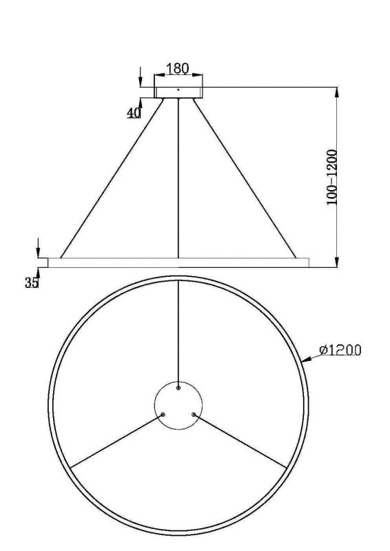 Подвесной светильник Maytoni Rim MOD058PL-L65BS3K