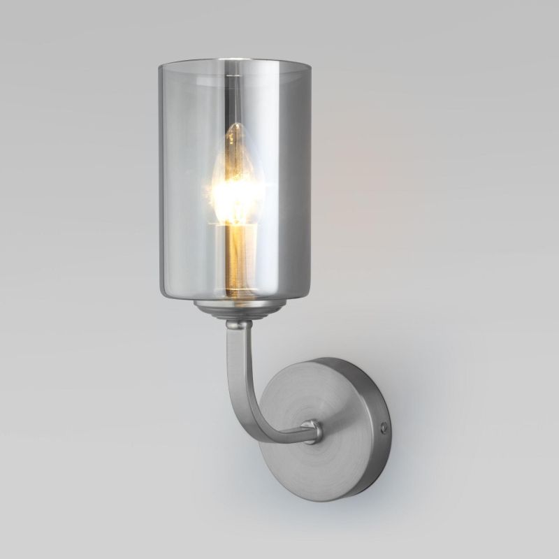 Настенный светильник Eurosvet Defi со стеклянным плафоном 60138/1 сатин-никель