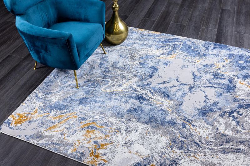 Турецкий ковер из полипропилена и полиэстера Carpet «LIZI» LZ0955A-BLU 200 x 290 см фото 8