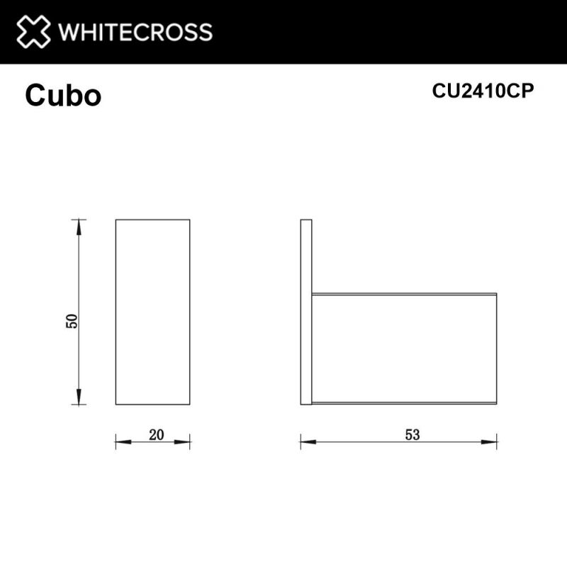 Крючок WHITECROSS Cubo CU2410CP, медь фото 2