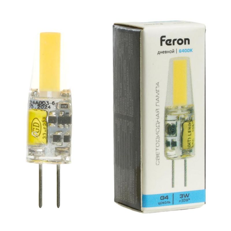 Лампа светодиодная Feron LB-424 G4 3W 12V 6400K 51172 фото 5
