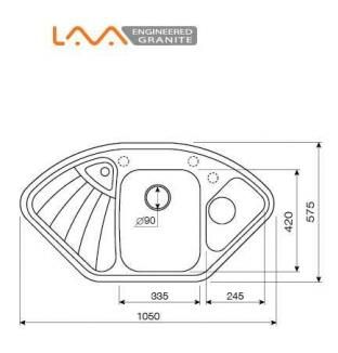 Мойка Lava A3.SAH бежевый