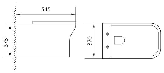 Унитаз подвесной Aquanet Cube 00210761