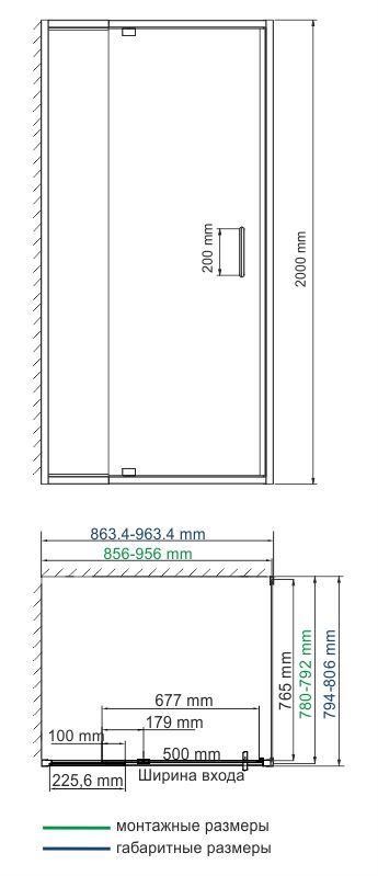 Душевой уголок WasserKRAFT Berkel 48P20 90x80 см