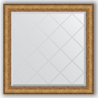 Зеркало с гравировкой в багетной раме 84x84 Evoform EXCLUSIVE-G BY 4309 медный эльдорадо