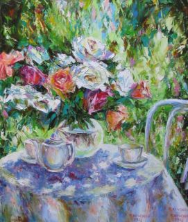 Картина "Чай в саду" Светлана Круглова