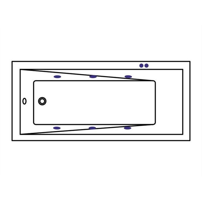 Акриловая ванна Excellent Wave WAEX.WAV16.SOFT.BR 160x70 с г/м, бронза