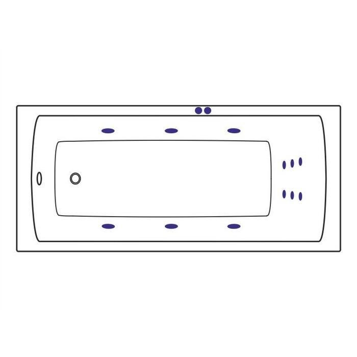 Акриловая ванна Excellent Aquaria WAEX.AQU17.LINE.BR 170x75 с г/м, бронза