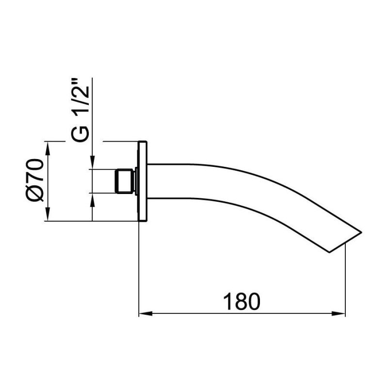 Излив Webert Aria AC0869560, черный