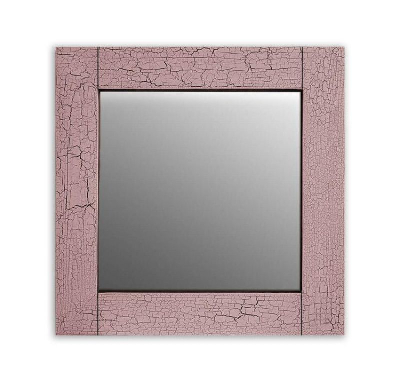 Настенное зеркало Dom Korleone Кракелюр Розовый 80х80 см BD-2882282