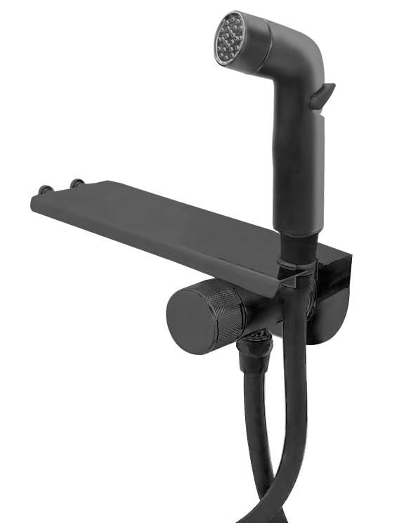 Гигиенический душ ESKO Bangkok Black SMHBGB со смесителем, черный матовый фото 1