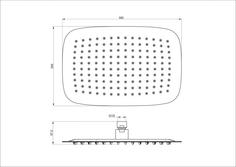 Тропическая лейка для душа WONZON & WOGHAND WW-88DP03-BG Золото фото 2