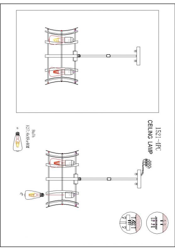 Подвесная люстра Werk 1521-4PC фото 5