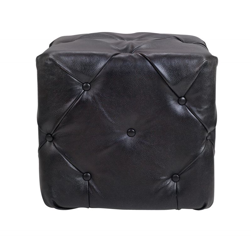 Пуф MAK-interior Amrit black leather BD-1924179