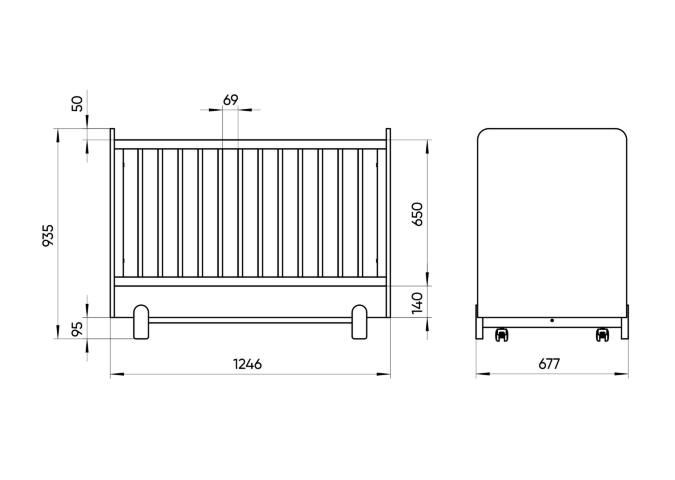 Кроватка Ellipsefurniture Ice-cream (белый) IC010101020101