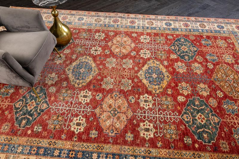 Пакистанский ковер из шерсти Carpet «KAZAK ROYAL» 232580-RED-BGE 271 x 385 см