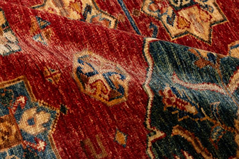 Пакистанский ковер из шерсти Carpet «KAZAK ROYAL» 232580-RED-BGE 271 x 385 см