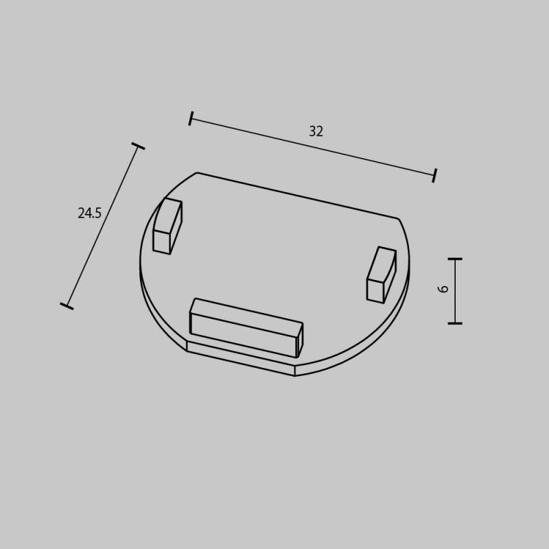 Заглушки для круглого низкопрофильного шинопровода Maytoni Accessories for tracks Exility TRAM034EC-R-41B