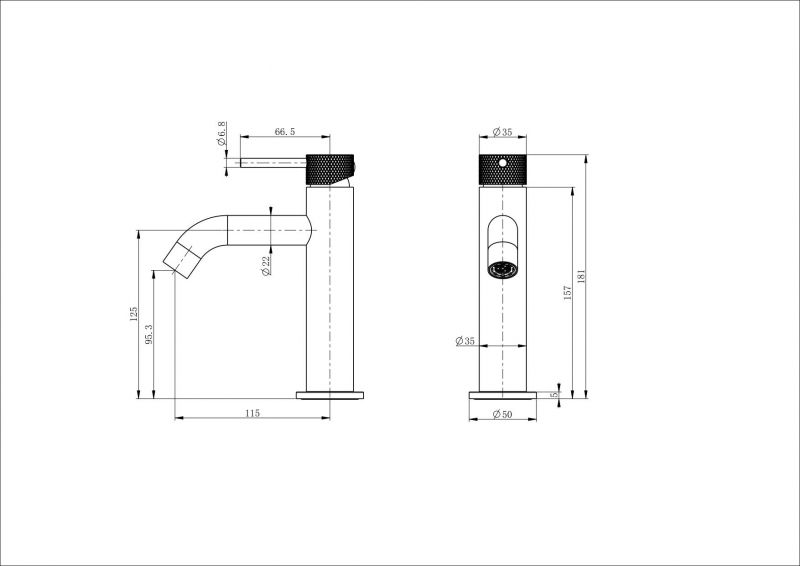 Смеситель для раковины WONZON & WOGHAND WW-H1061-CR Хром фото 2