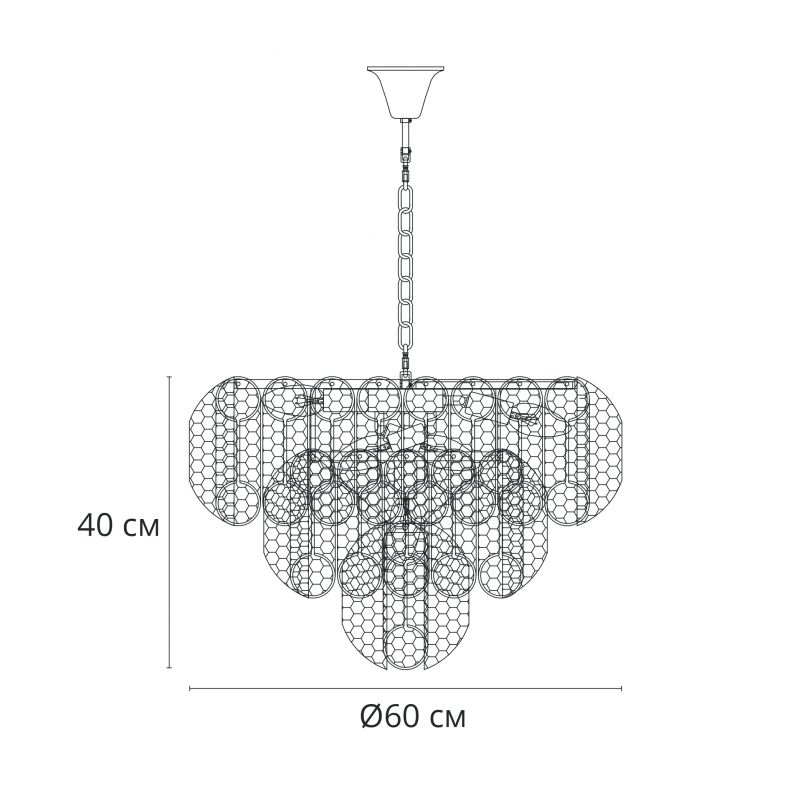 Светильник подвесной Arte Lamp Evelyn A4073LM-12PB